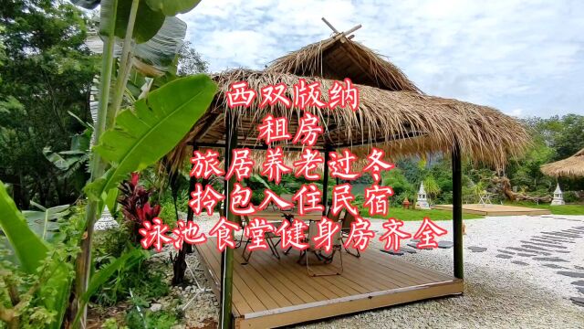 西双版纳租房旅居养老过冬,拎包入住民宿,泳池食堂健身房齐全!