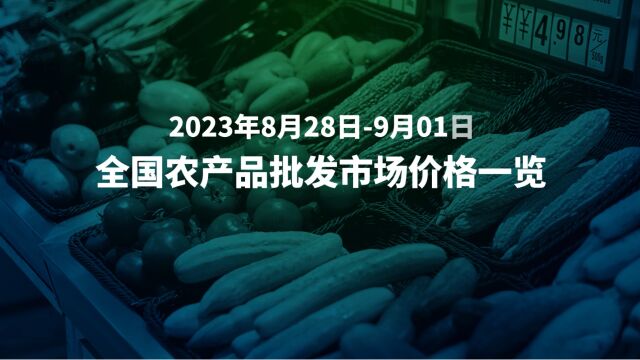 8月28日9月1日全国农产品批发市场价格速览