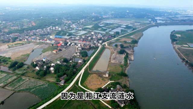 湖南湘潭县湘江段有涟水、涓水注入,此地有河口镇就在县城西面