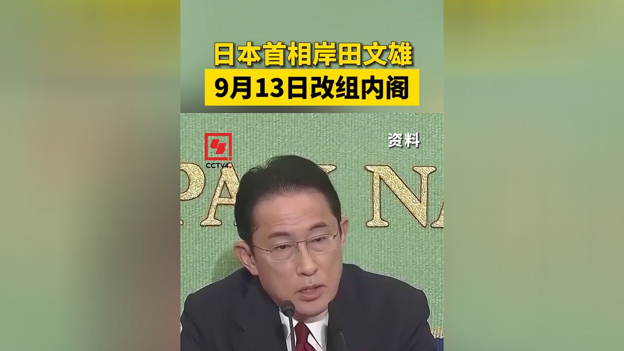 日本首相岸田文雄9月13日改组内阁.