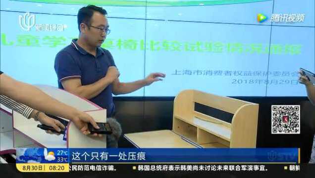 消保委:儿童学习桌椅测评 可升降带来“新隐患”