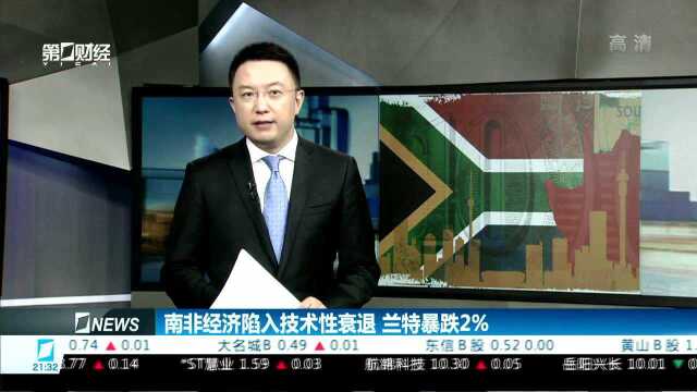 南非经济陷入技术性衰退 兰特暴跌2%