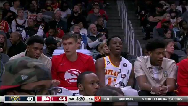 NBA常规赛：掘金vs老鹰第2节英文原声回放