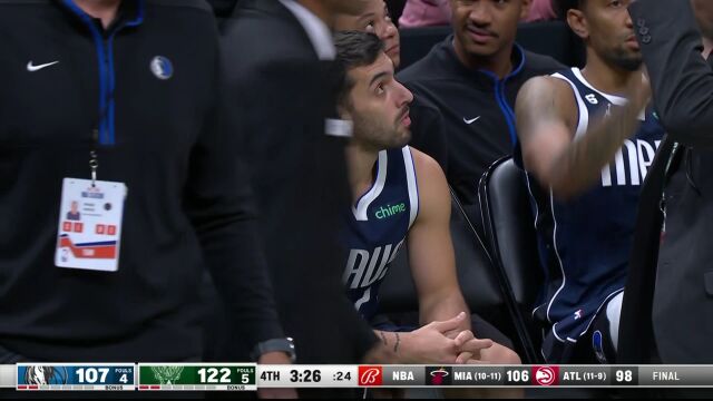 NBA常规赛：独行侠vs雄鹿第4节原声解说回放