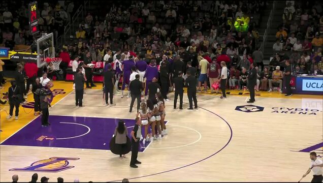 NBA常规赛：开拓者vs湖人第2节 英文解说回放