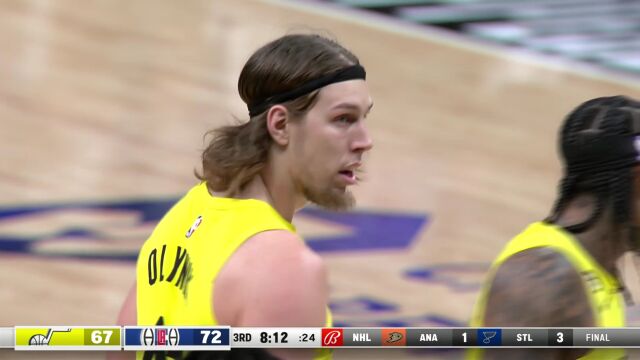 NBA常规赛：爵士vs快船英文原声全场回放
