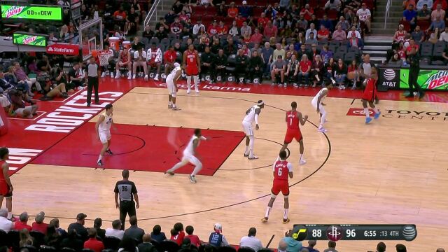 NBA常规赛：爵士vs火箭第4节 中文解说回放
