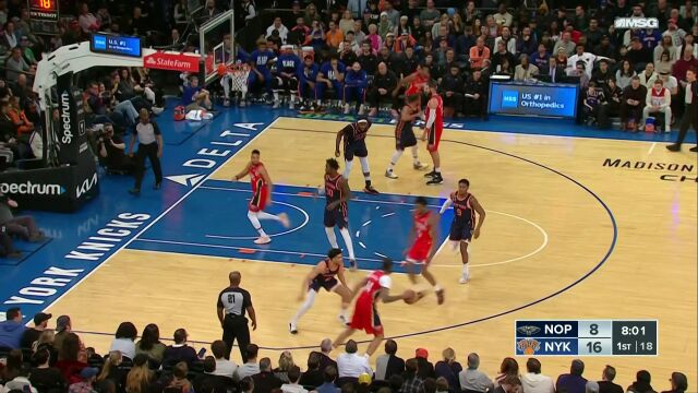 鹈鹕vs尼克斯第1节英文原声回放