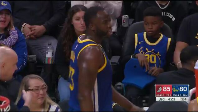 NBA常规赛：开拓者vs勇士第3节中文解说回放