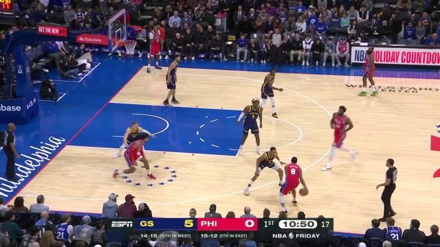 勇士vs76人第1节英文原声回放