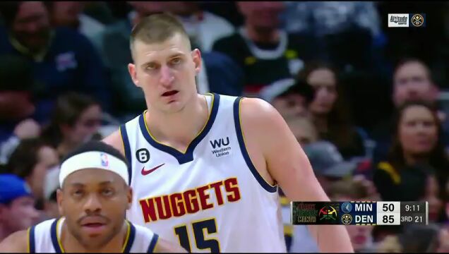NBA常规赛：森林狼vs掘金第3节中文解说回放