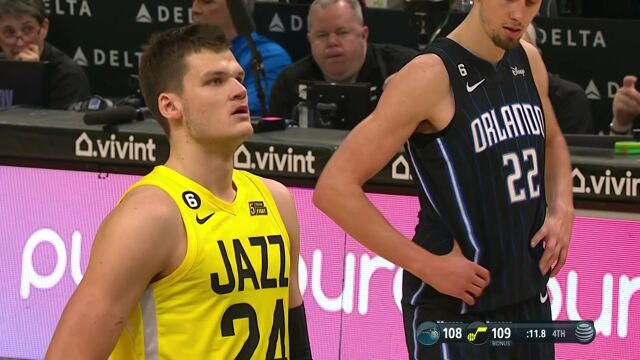 注定是爵士之夜！克拉克森两罚全失凯斯勒随后两罚全中锁定胜局