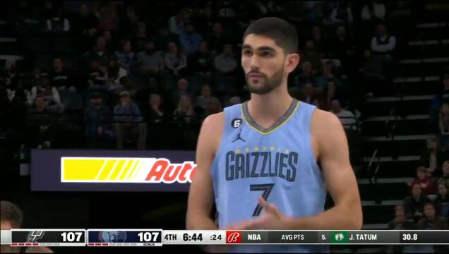 NBA常规赛：马刺vs灰熊英文原声全场回放