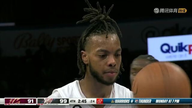 NBA常规赛：骑士vs雷霆第4节中文解说回放