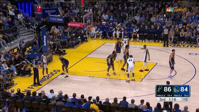  NBA常规赛：马刺vs勇士中文解说全场回放