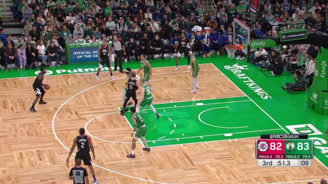 快船vs凯尔特人精华回放 双探花合砍58分绿军击沉快船取4连胜