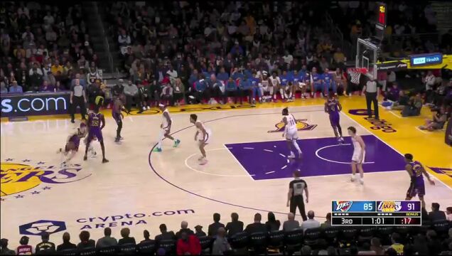 雷霆vs湖人第3节中文解说回放