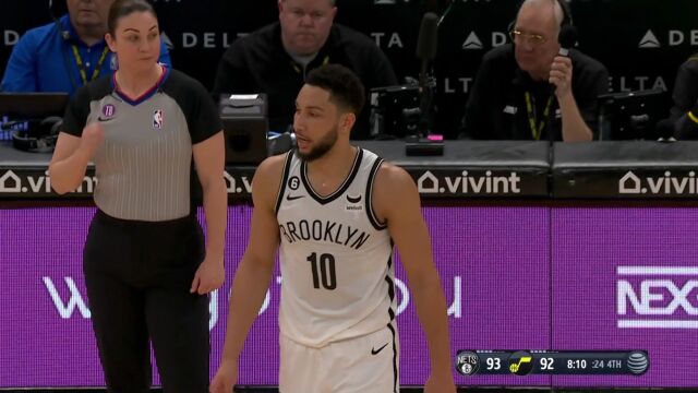 NBA常规赛：篮网vs爵士第4节中文解说回放