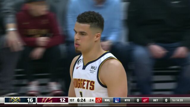 穆雷眼疾手快地板抢断 波特旱地拔葱暴扣炸筐