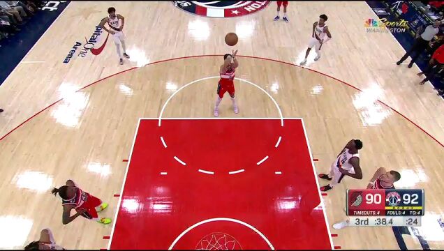 NBA常规赛：开拓者vs奇才第3节中文解说回放