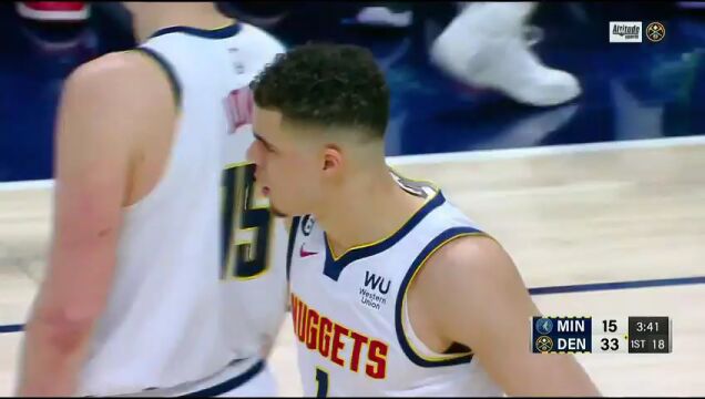 NBA常规赛：森林狼vs掘金第1节中文解说回放