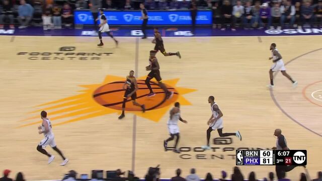 NBA常规赛：篮网vs太阳英文原声全场回放