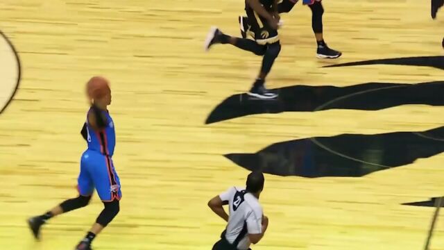 NBA常规赛：雷霆vs湖人第1节英文原声回放