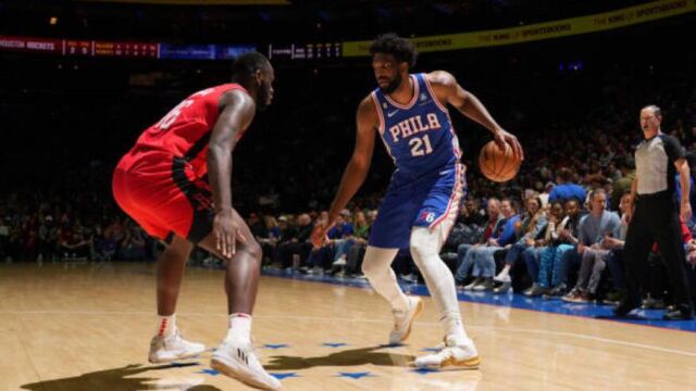 火箭104-123费城 恩比德23+6哈登28+10手刃旧主