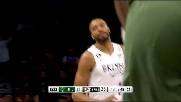 NBA常规赛：雄鹿vs篮网第1节中文解说回放