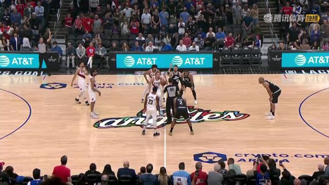 NBA常规赛：开拓者vs快船第1节中文解说回放