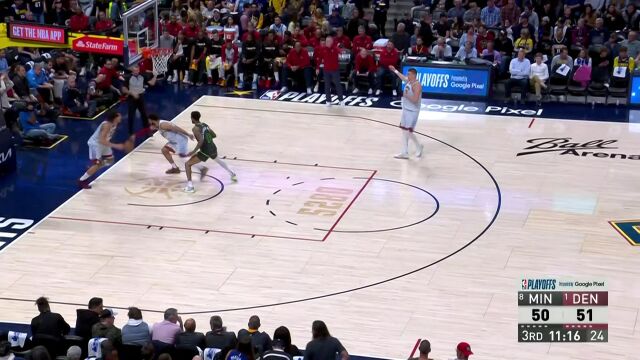 森林狼vs掘金第3节英文原声回放