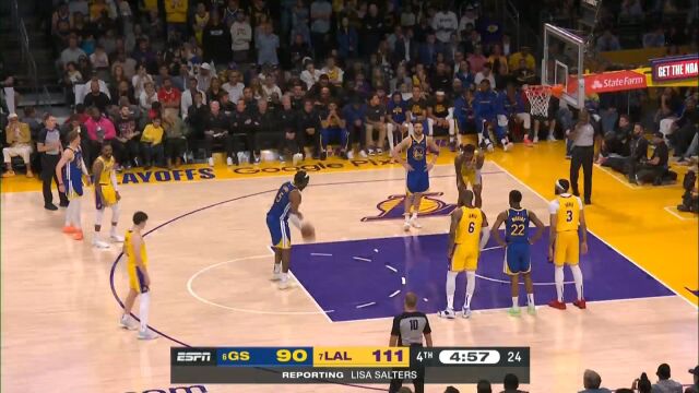 勇士vs湖人big胖二路解说全场回放