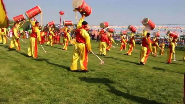 非遗民俗兰州太平鼓助力兰州市首届中国农民丰收节