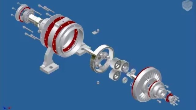 行星齿轮减速器的工作原理,非常详细的3D结构演示