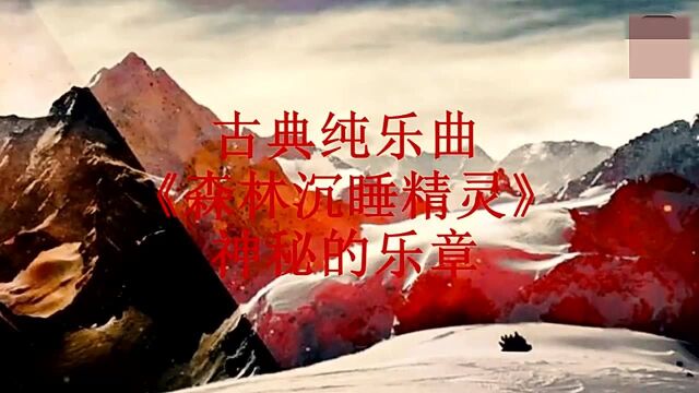 一首乐曲《森林沉睡精灵》神秘的乐章,好听!