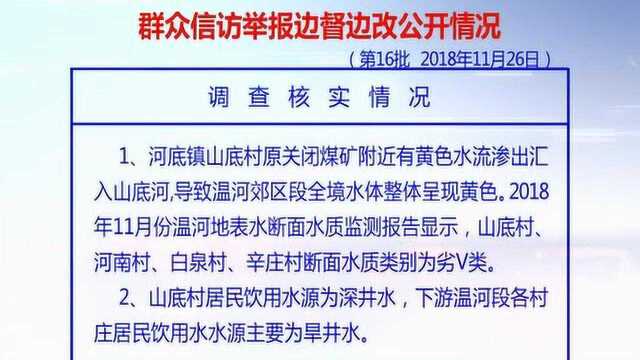 阳泉边督边改公开情况第16批