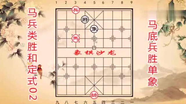 象棋:马底兵必胜单象,还是有很多棋友不会!马兵类基础残局02