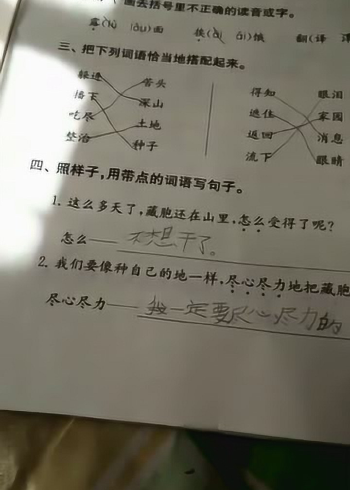 给儿子检查作业，看到他造的句子，我都忍不住爆粗口了！