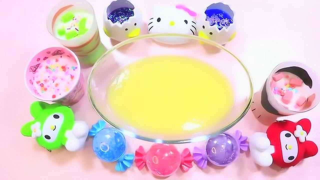 玩子君手作蜡笔小新饼干杯搭配糖果水晶泥效果超奶萌好治愈