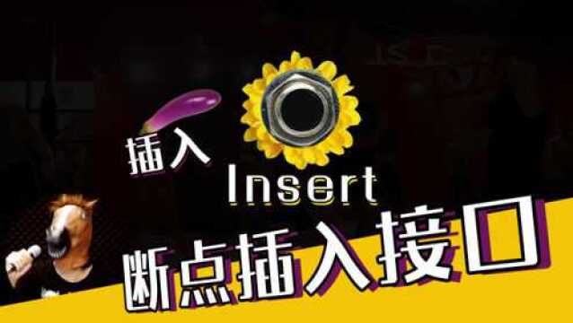 音响教学 调音台教学 Insert 断点插入接口 愤怒的调音师