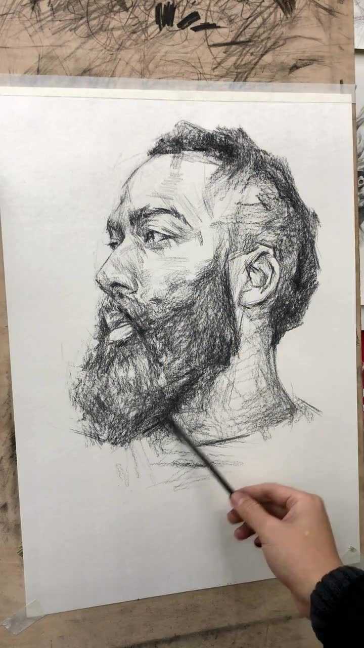 詹姆斯哈登jamesharden素描头像图片视频画法步骤