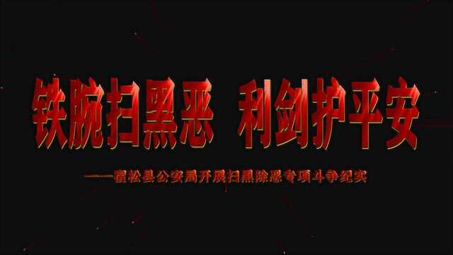 微视频01 安庆市宿松县公安局扫黑除恶宣传片