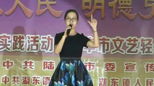 文艺轻骑兵在湖东镇演出