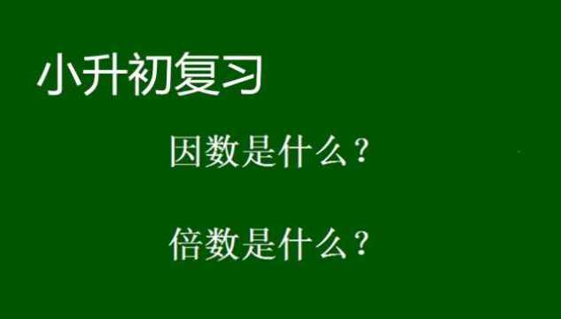 小升初复习,因数是什么?倍数是什么?小学数学,详细讲解