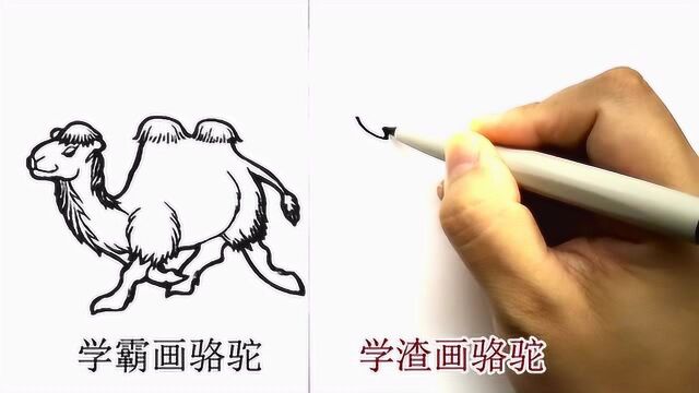 学霸画骆驼VS学渣画骆驼,两者的脑洞有什么区别?一起看看吧