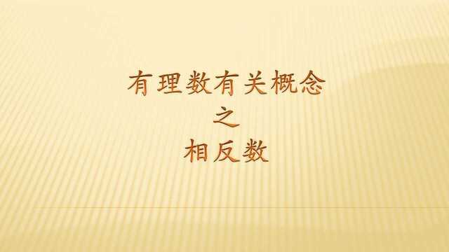 小升初过度第四课,什么是相反数?怎么求一个数的相反数