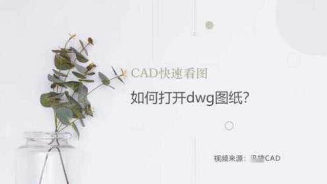 CAD快速看图 如何打开dwg图纸