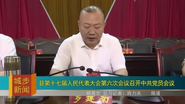 县第十七届人民代表大会第六次会议召开中共党员会议