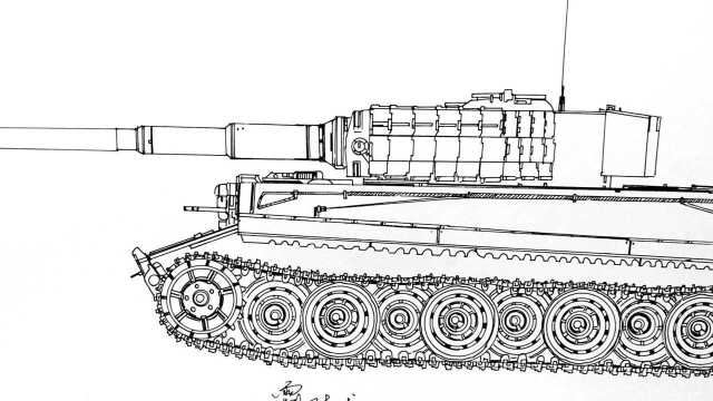 百画不厌的虎式坦克,越画越有味道!