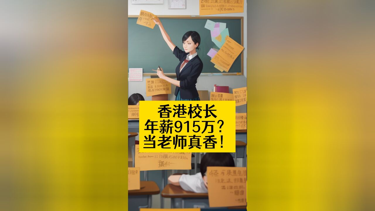 香港校长年薪915万?当老师真香!